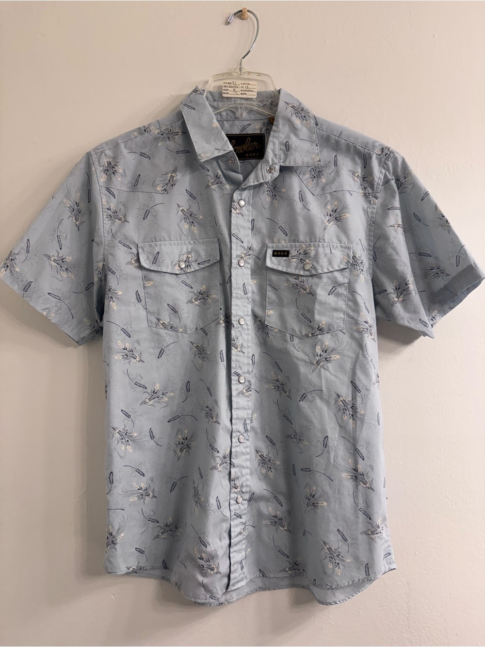 Howler Brothers Light Blue Floral Short-Sleeve Button-Down Shirt